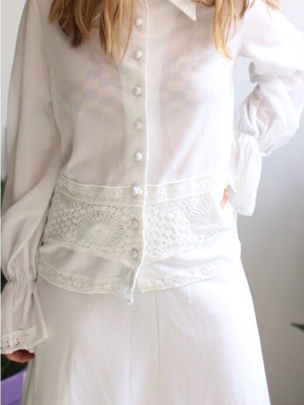 ✨ STUNNING Vintage 1960s/1970s West-Set California White Prairie Co-Ord Set ✨ - Picture 2 of 6